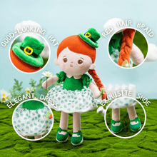 Load image into Gallery viewer, OUOZZZ Red Hair Personalized Green Clover Plush Doll