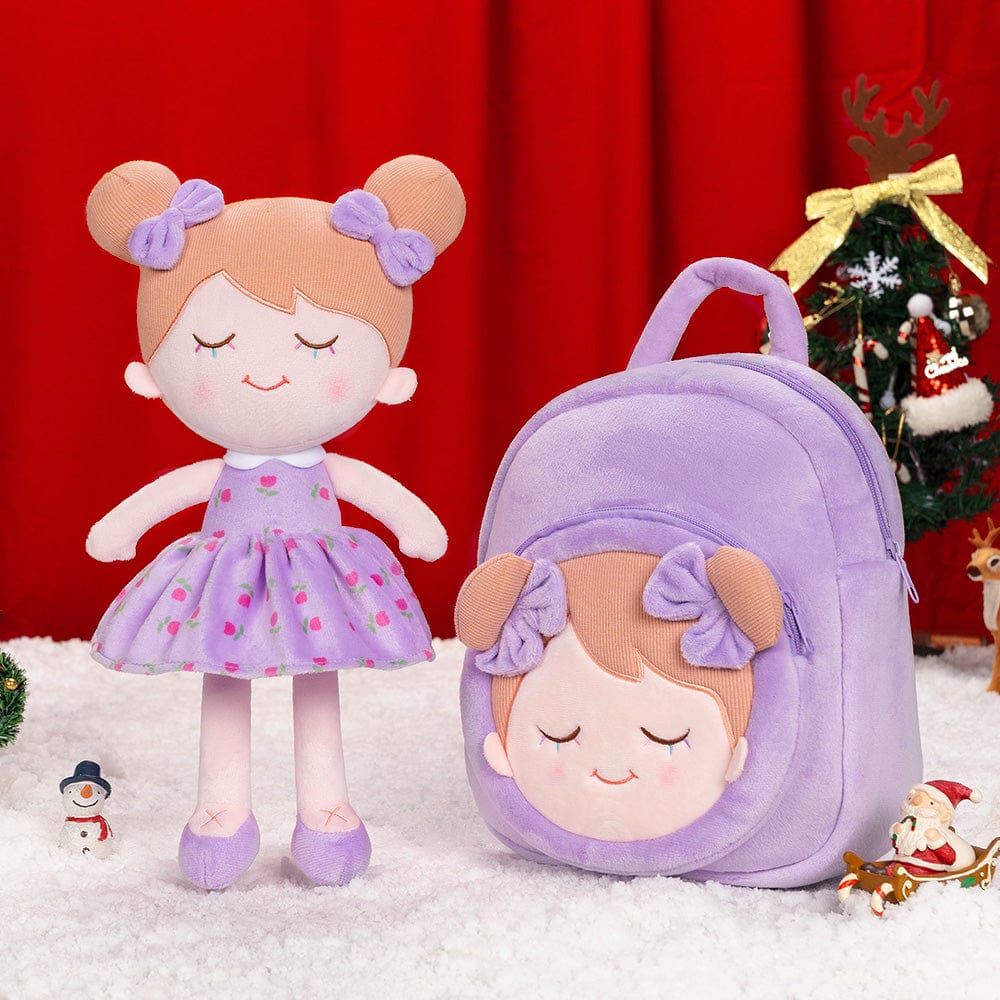 Personalizedoll Christmas Sale - Personalized Baby Doll + Backpack Combo Gift Set Purple Iris Doll / Doll + Backpack