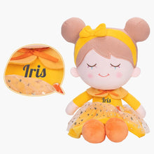 Load image into Gallery viewer, OUOZZZ Personalized Sweet Girl Plush Doll For Kids Iris Yellow