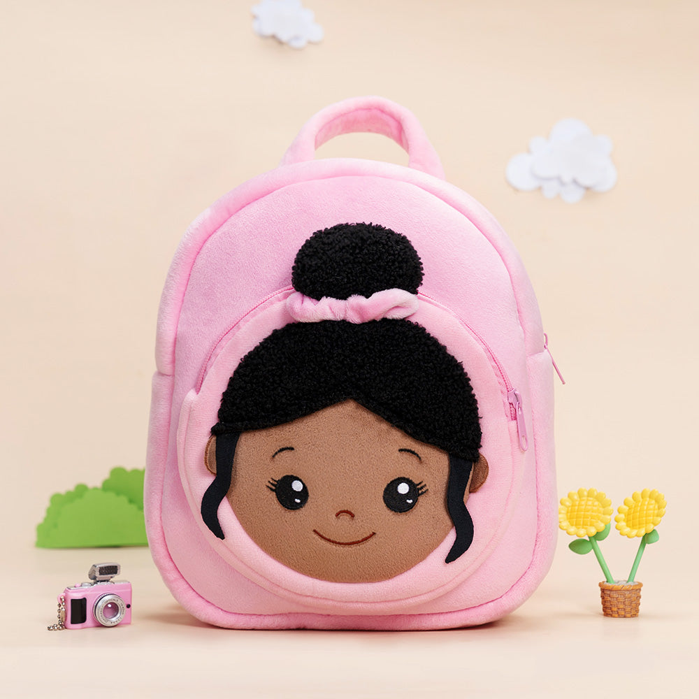 Personalized Deep Skin Tone Pink Nevaeh Backpack
