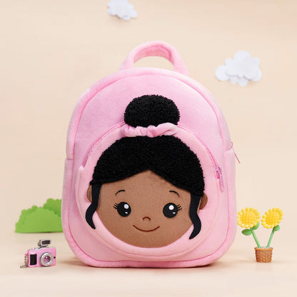 Personalized Deep Skin Tone Pink Nevaeh Backpack