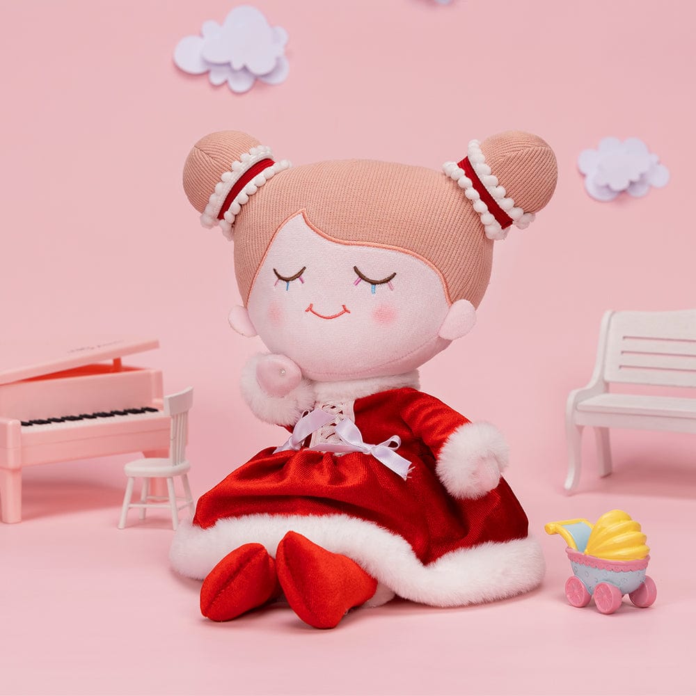 OUOZZZ Personalized Red Plush Rag Baby Doll