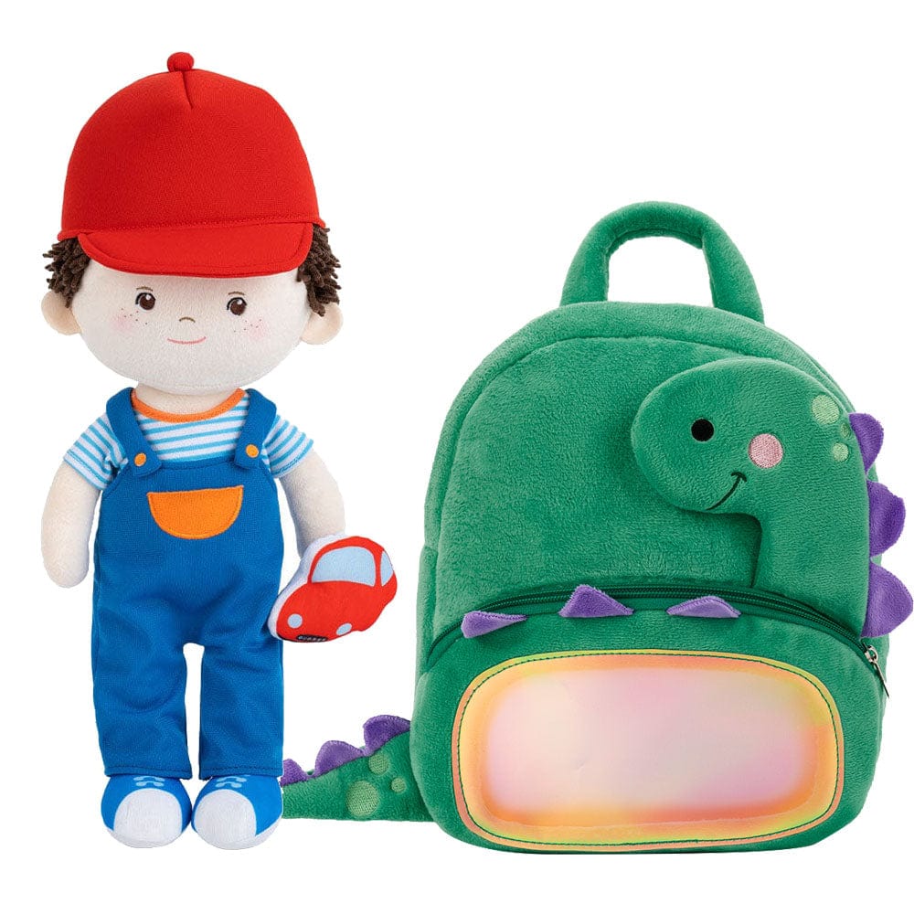OUOZZZ Personalized Plush Baby Backpack And Optional Doll Carl Curly Hair / With Backpack