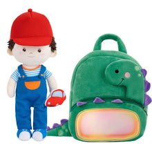 Load image into Gallery viewer, OUOZZZ Personalized Plush Baby Backpack And Optional Doll Carl Curly Hair / With Backpack
