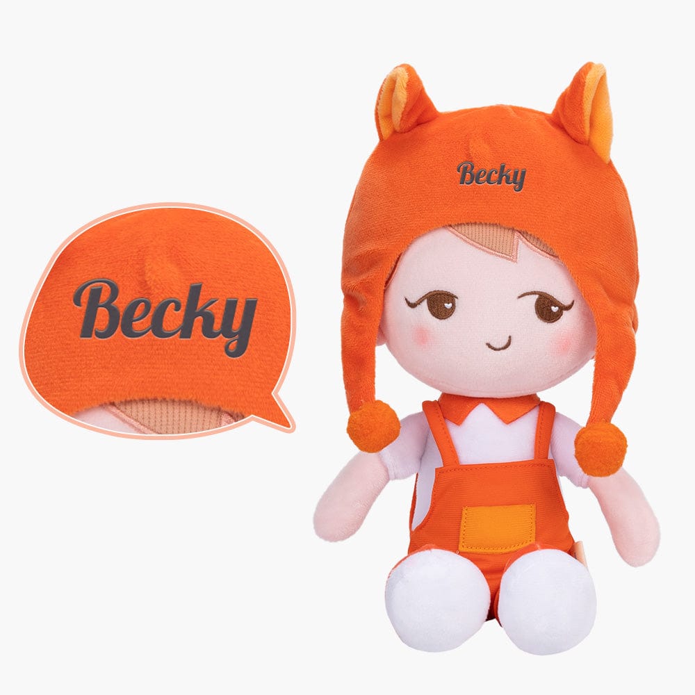 OUOZZZ Animal Series - Personalized Doll and Backpack Bundle 🦊Fox Baby