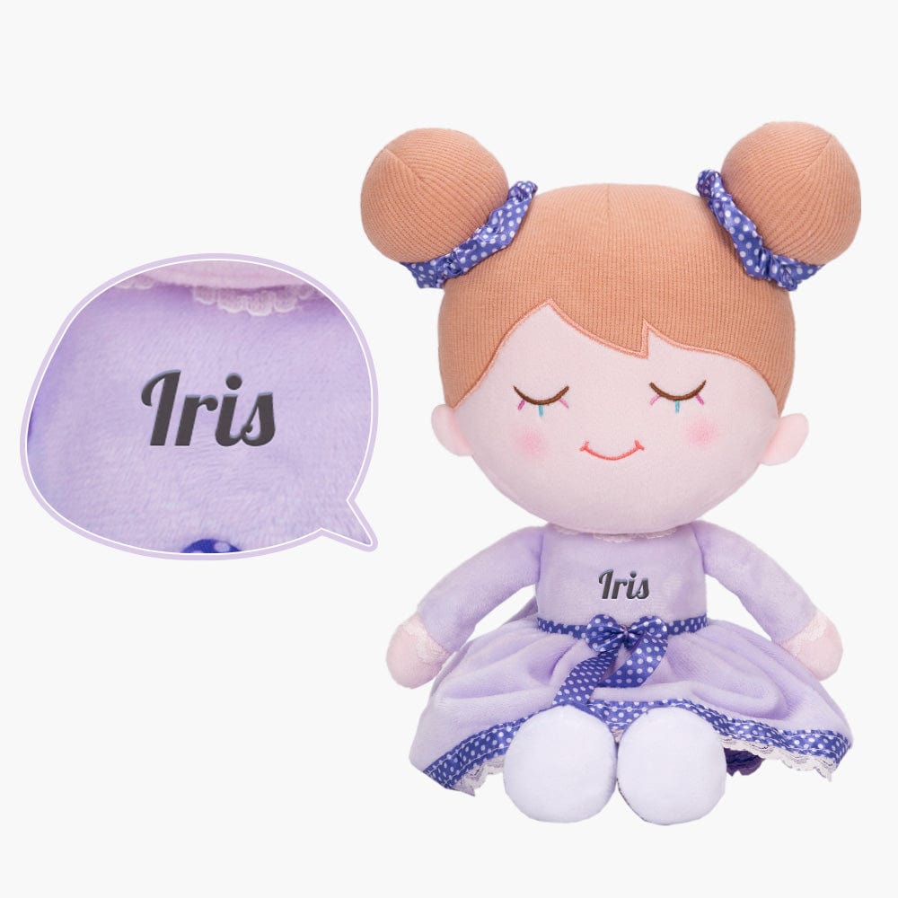 OUOZZZ Personalized Sweet Girl Plush Doll For Kids Iris Purple