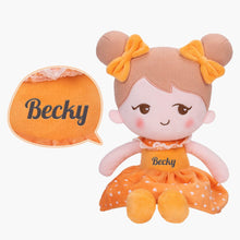 Load image into Gallery viewer, OUOZZZ Personalized Sweet Girl Plush Doll For Kids Becky Orange