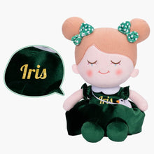 Load image into Gallery viewer, OUOZZZ Personalized Sweet Girl Plush Doll For Kids Iris Green