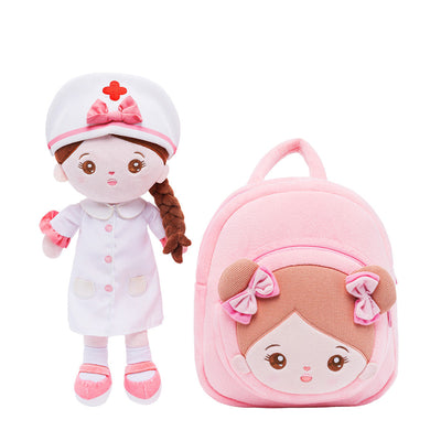 Personalized Nurse Girl Doll + Backpack
