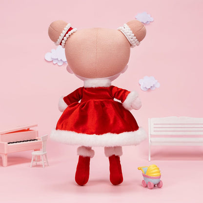 OUOZZZ Personalized Red Plush Rag Baby Doll