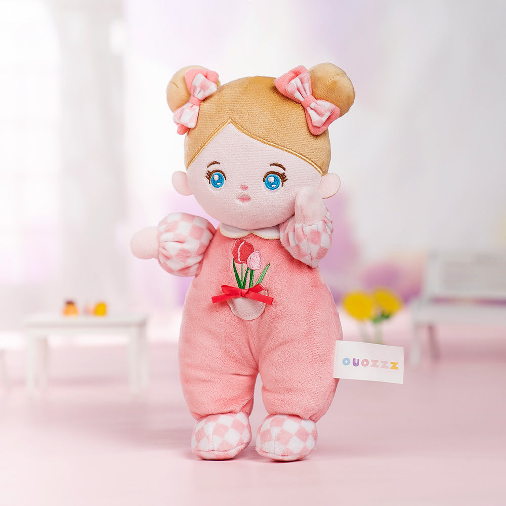 Personalized Blue Eyes Mini Plush Baby Girl Doll