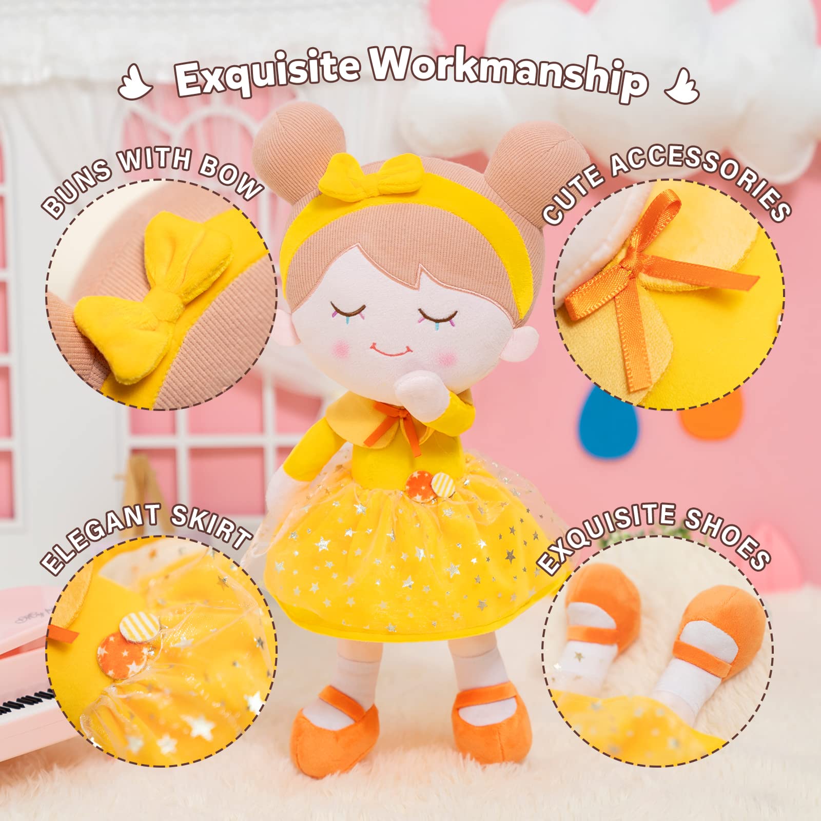 OUOZZZ Personalized Yellow Plush Doll Yellow Iris