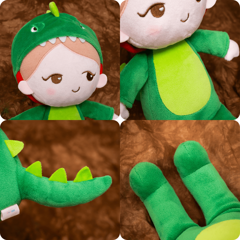 OUOZZZ Personalized Green Dinosaur Doll