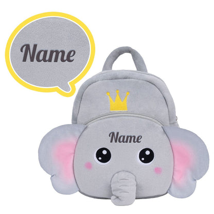 OUOZZZ Personalized Animal Plush Rag Backpack - 8 styles Elephant Bag