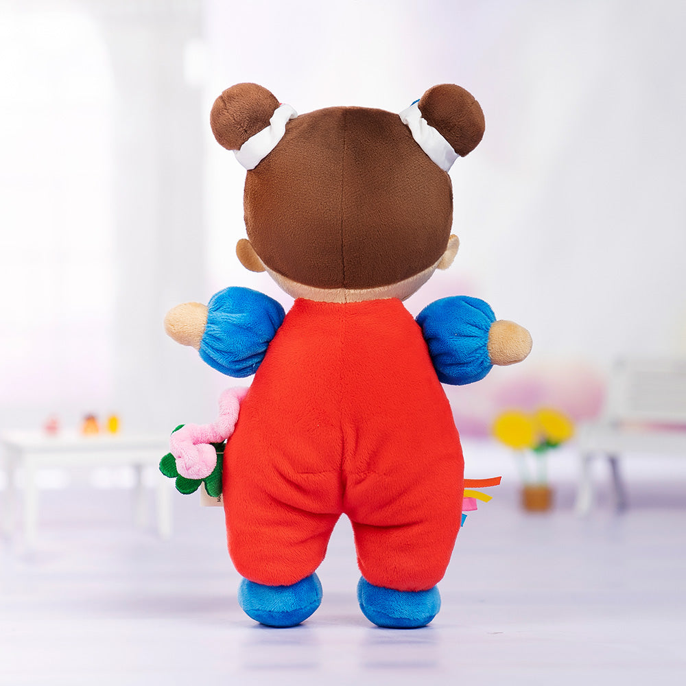 Personalized Brown Skin Tone Mini Plush Baby Girl Doll
