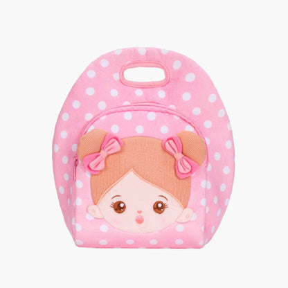 OUOZZZ Personalized Pink Plush Large Capacity Lunch Bag Lunch Bag