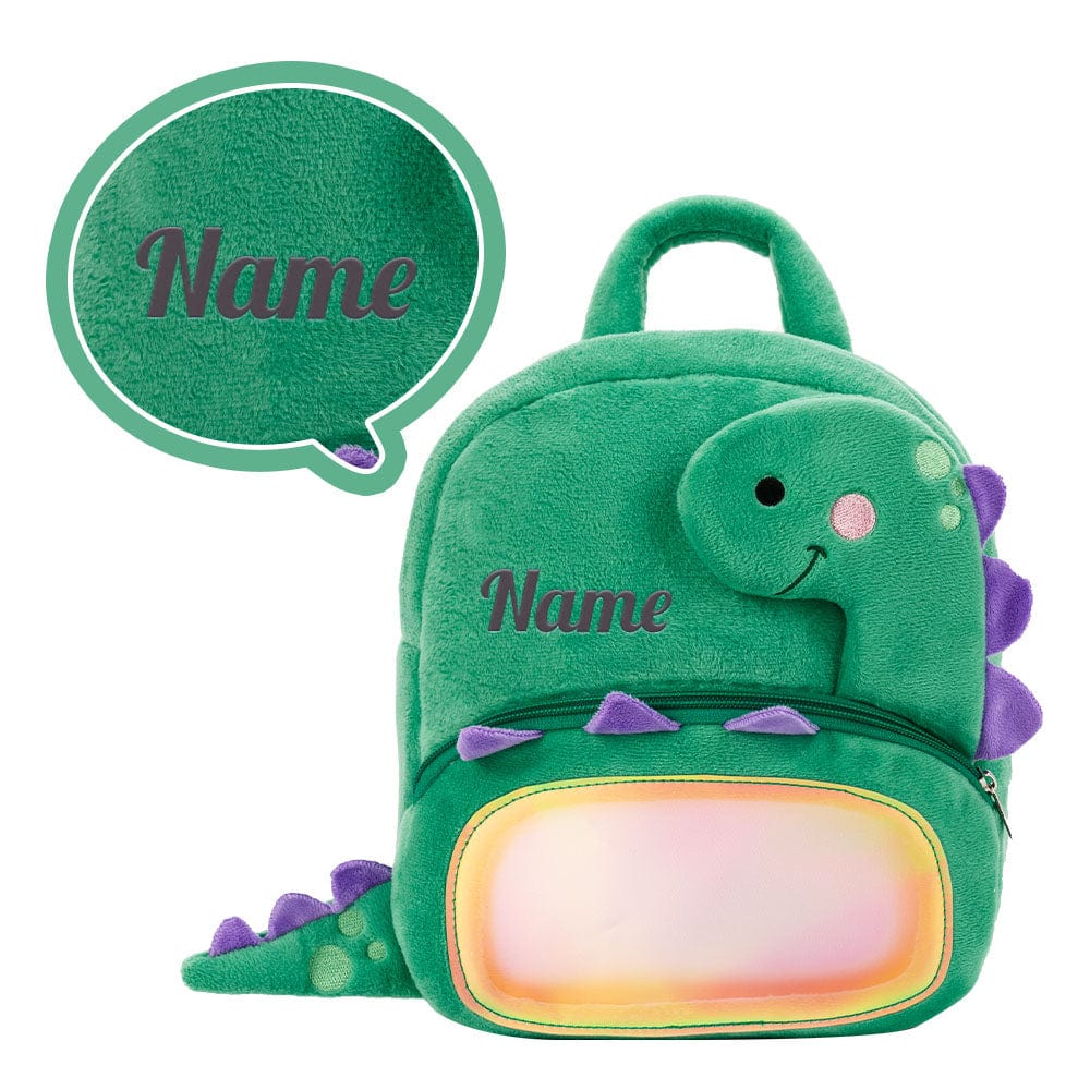 OUOZZZ Personalized Animal Plush Rag Backpack - 8 styles Dinosaur Bag