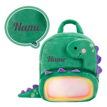 Load image into Gallery viewer, OUOZZZ Personalized Animal Plush Rag Backpack - 8 styles Dinosaur Bag