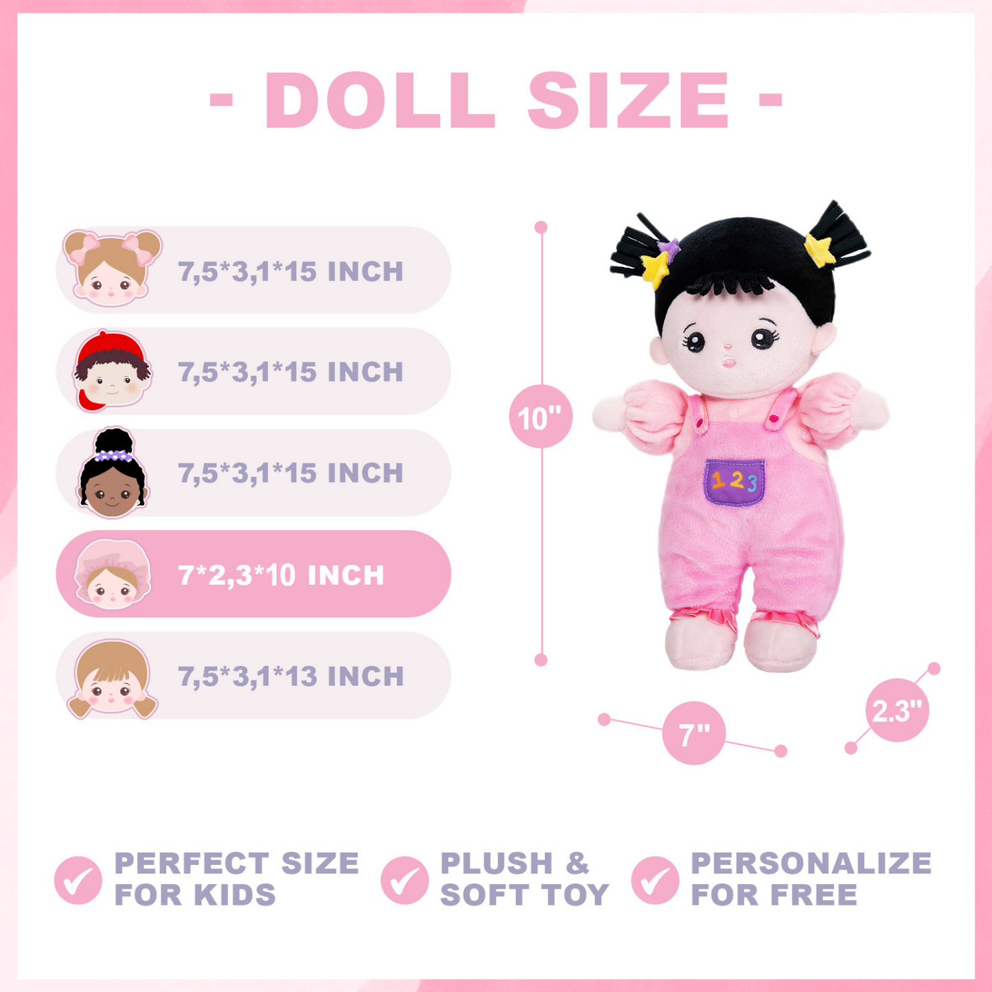 Personalized 10-inch Plush Doll + Backpack