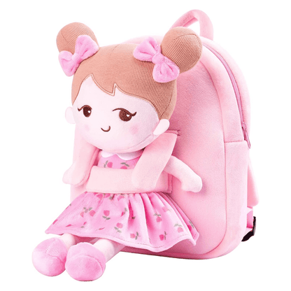 OUOZZZ Personalized Pink Plush Backpack