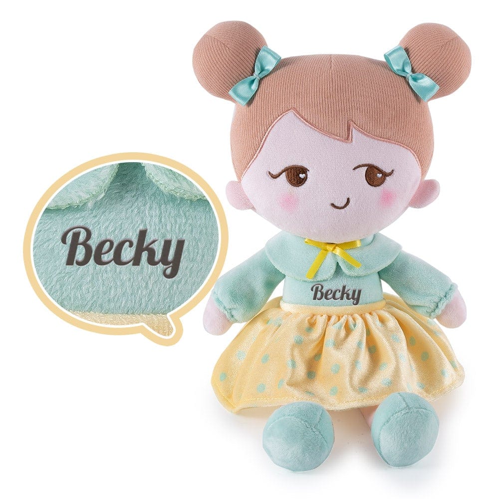 OUOZZZ Personalized Light Green Girl Doll Becky Light Green
