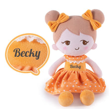 Load image into Gallery viewer, OUOZZZ Personalized Playful Becky Girl Plush Doll - 7 Color Orange🍊