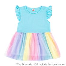 Load image into Gallery viewer, OUOZZZ Personalized Doll and Rainbow Dress Combo Blue Dress / 90 (9-12 Month)