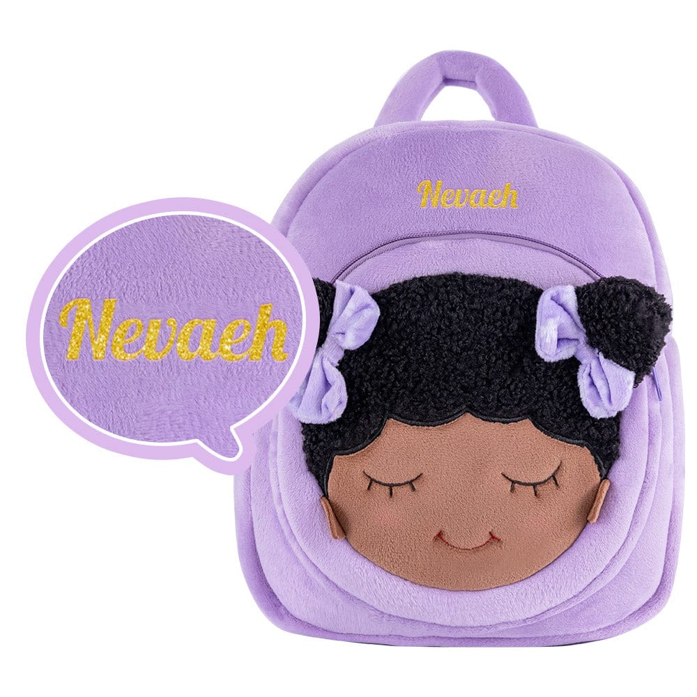 OUOZZZ Personalized Backpack and Optional Cute Plush Doll 🤎Purple N / Only Bag