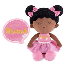 Load image into Gallery viewer, OUOZZZ Personalized Deep Skin Tone Plush Doll D - Pink