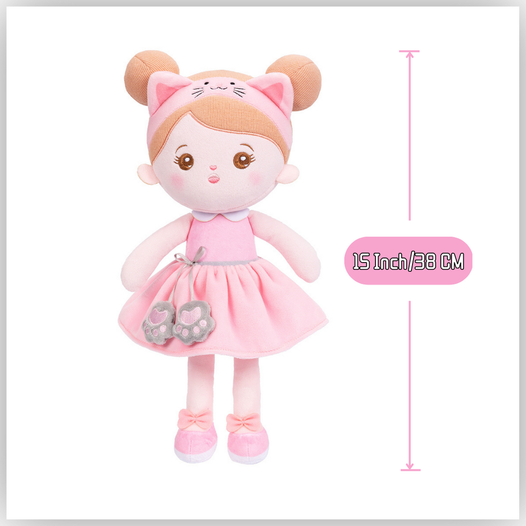Personalized Pink Cat Plush Doll