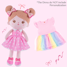 Load image into Gallery viewer, OUOZZZ Personalized Doll and Rainbow Dress Combo Pink Doll + Dress Combo / 90 (9-12 Month)