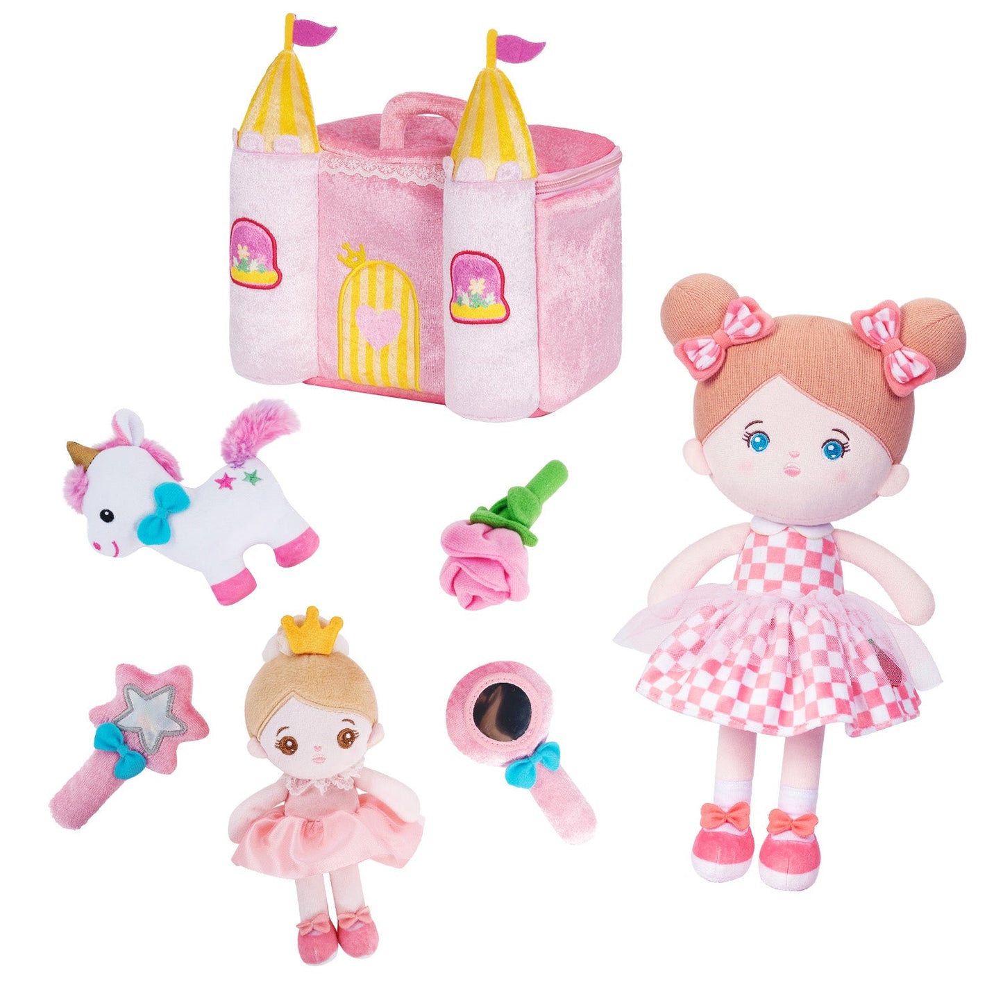 Personalized Plush Playset Sensory Toy + 15 Inch Doll Gift Set