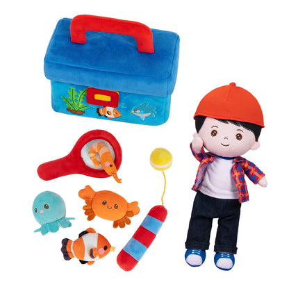 Personalized Plush Playset Sensory Toy + 15 Inch Doll Gift Set