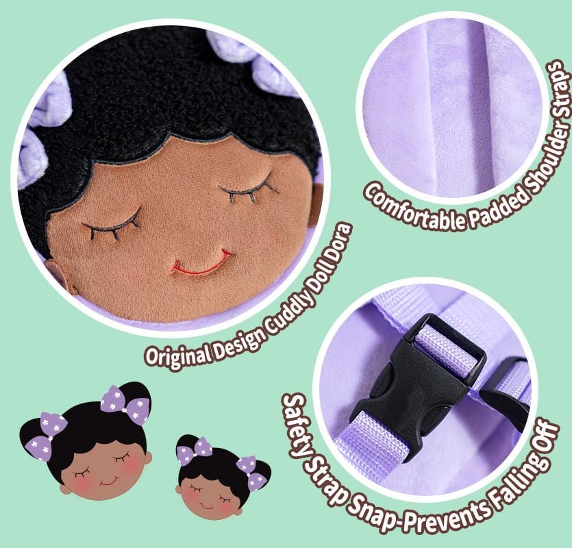 OUOZZZ Personalized Deep Skin Tone Purple Backpack 的副本 Purple Backpack