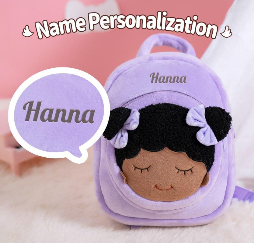 OUOZZZ Personalized Deep Skin Tone Purple Backpack Purple Backpack