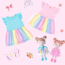 Load image into Gallery viewer, OUOZZZ Personalized Doll and Rainbow Dress Combo