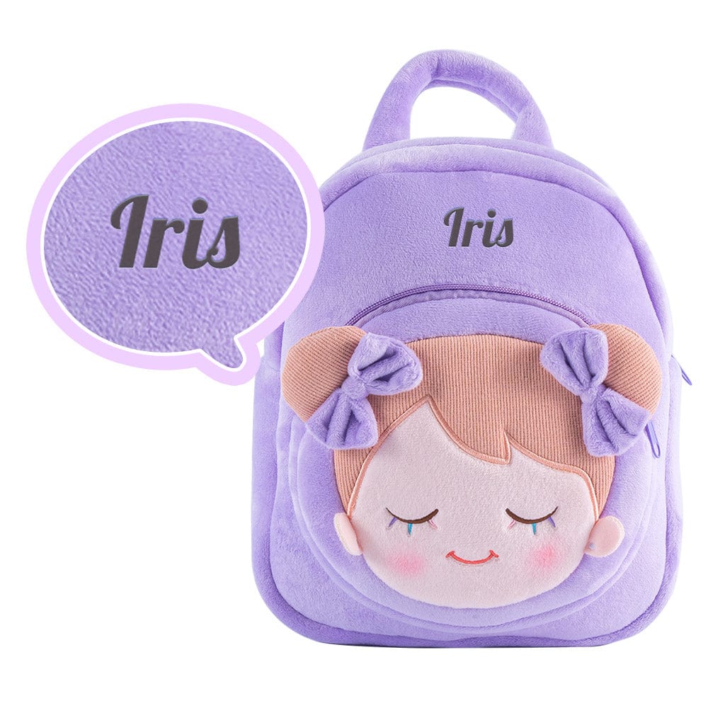 OUOZZZ Personalized Animal Plush Rag Backpack - 8 styles Lris Purple Bag